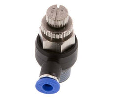 Flow Control Silencer Meter-Out Elbow 4 mm - R1/4'' Brass/PA 66