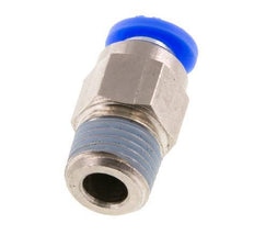 Push-In Fitting 6mm & R1/4'' Male Auto Shut-Off Brass/PBT 0-10bar (0-145psi) [2 Pieces]
