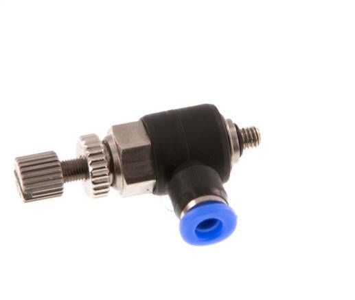 Flow Control Silencer Meter-Out Elbow 3 mm - M3 Brass/PBT