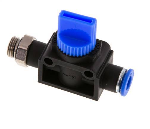 3/2-Way Shut-Off Hand Valve 6 mm - G1/8'' Plastic/Brass Thread-side venting