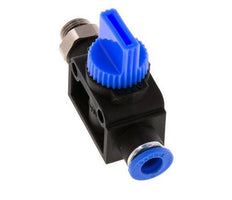 3/2-Way Shut-Off Hand Valve 6 mm - G1/8'' Plastic/Brass Thread-side venting