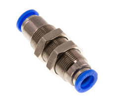Push-In Fitting 8mm Auto Shut-Off Brass/PBT Bulkhead 0-10bar (0-145psi)