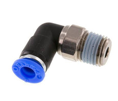 6mm & R1/4'' Elbow Swivel Joint Push-In-Male Threads Nickel-Plated Brass/PBT NBR Rotatable