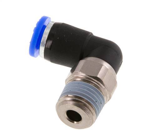 6mm & R1/4'' Elbow Swivel Joint Push-In-Male Threads Nickel-Plated Brass/PBT NBR Rotatable