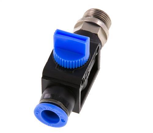 3/2-Way Shut-Off Hand Valve 10 mm - G3/8'' Plastic/Brass Thread-side venting