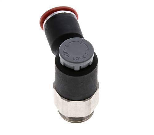 Flow Control Valve Meter-In Elbow 12 mm - G1/2'' Brass/PA 66 Locknut