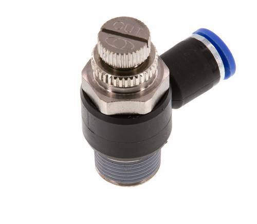 Flow Control Silencer Meter-Out Elbow 8 mm - R3/8'' Brass/PA 66