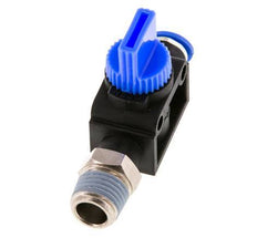 3/2-Way Shut-Off Hand Valve 6 mm - R1/4'' Plastic/Brass Thread-side venting