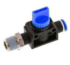 3/2-Way Shut-Off Hand Valve 6 mm - R1/4'' Plastic/Brass Thread-side venting