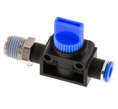 3/2-Way Shut-Off Hand Valve 6 mm - R1/4'' Plastic/Brass Thread-side venting