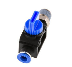 3/2-Way Shut-Off Hand Valve 6 mm - R1/4'' Plastic/Brass Thread-side venting