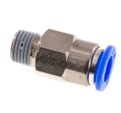 Push-In Fitting 10mm & R1/4'' Male Auto Shut-Off Brass/PBT 0-10bar (0-145psi)