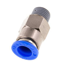 Push-In Fitting 10mm & R1/4'' Male Auto Shut-Off Brass/PBT 0-10bar (0-145psi)