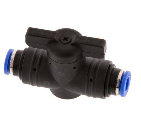 2-Way Straight Ball Valve 6 mm Plastic/Brass