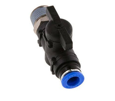 2-Way Straight Ball Valve 8 mm - R3/8'' Plastic/Brass