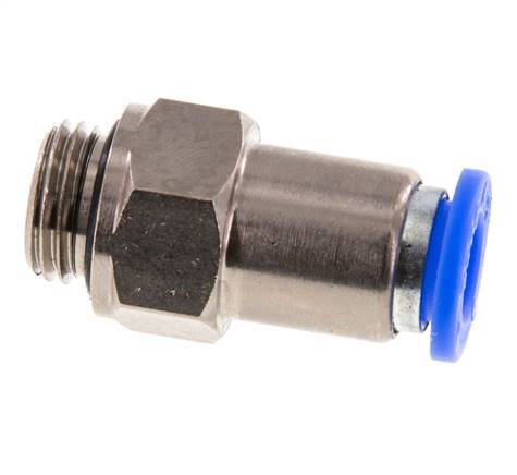 Push-In Fitting 8mm & G1/4'' Male Auto Shut-Off Brass/PBT 0-10bar (0-145psi) [2 Pieces]