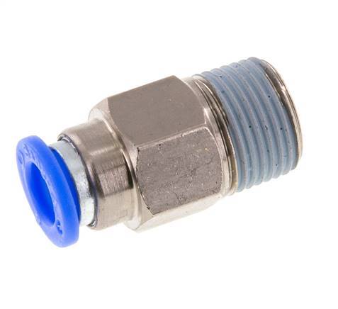 Push-In Fitting 8mm & R3/8'' Male Auto Shut-Off Brass/PBT 0-10bar (0-145psi)