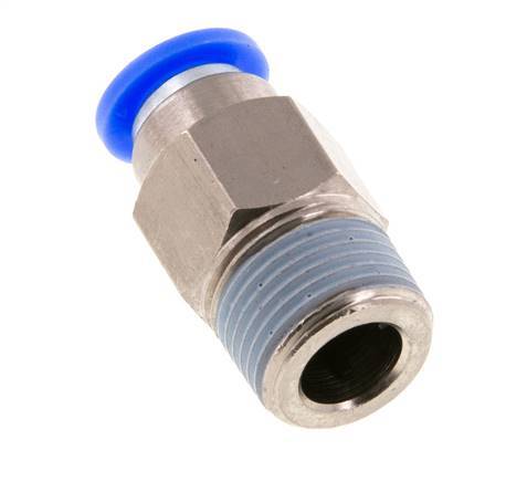 Push-In Fitting 8mm & R3/8'' Male Auto Shut-Off Brass/PBT 0-10bar (0-145psi)