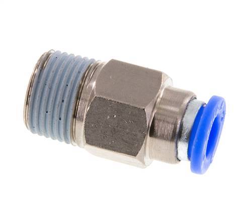 Push-In Fitting 8mm & R3/8'' Male Auto Shut-Off Brass/PBT 0-10bar (0-145psi)