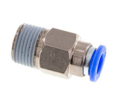 Push-In Fitting 8mm & R3/8'' Male Auto Shut-Off Brass/PBT 0-10bar (0-145psi)