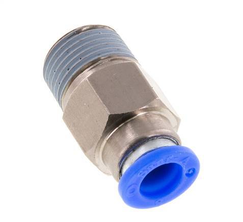 Push-In Fitting 8mm & R3/8'' Male Auto Shut-Off Brass/PBT 0-10bar (0-145psi)