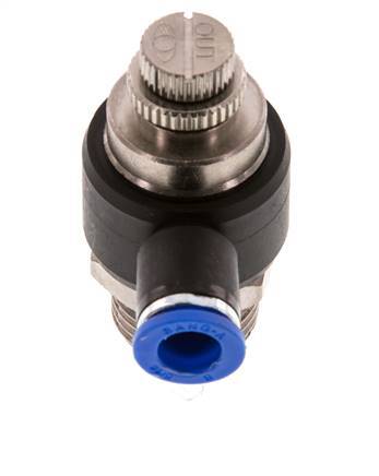 Flow Control Silencer Meter-Out Elbow 8 mm - G1/2'' Brass/PA 66
