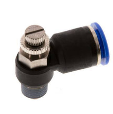 Flow Control Silencer Meter-Out Elbow 12 mm - R1/4'' Brass/PA 66