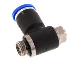 Flow Control Silencer Meter-Out Elbow 8 mm - G1/8'' Brass/PA 66 Slotted Screw