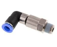 8mm & R1/4'' Elbow Quick Swivel Joint Push-In-Male Threads Nickel-Plated Brass/PBT NBR Rotatable