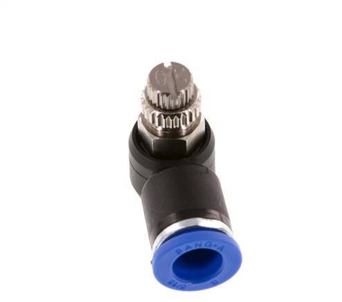 Flow Control Silencer Meter-Out Elbow 8 mm - R1/8'' Brass/PA 66