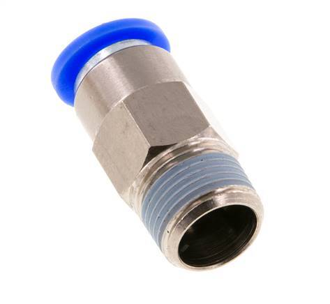 Push-In Fitting 10mm & R3/8'' Male Auto Shut-Off Brass/PBT 0-10bar (0-145psi)
