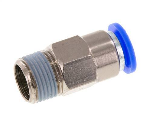 Push-In Fitting 10mm & R3/8'' Male Auto Shut-Off Brass/PBT 0-10bar (0-145psi)
