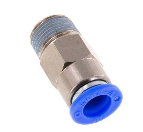 Push-In Fitting 10mm & R3/8'' Male Auto Shut-Off Brass/PBT 0-10bar (0-145psi)