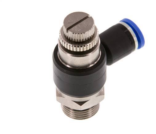 Flow Control Silencer Meter-Out Elbow 8 mm - G3/8'' Brass/PA 66