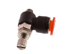 Flow Control Silencer Meter-In Elbow 6 mm - M5 Brass/PBT