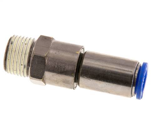 12mm & R1/2'' Quick Swivel Joint Push-In-Male Threads Nickel-Plated Brass/PBT NBR Rotatable
