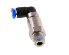 6mm & R1/4'' Elbow Quick Swivel Joint Push-In-Male Threads Nickel-Plated Brass/PBT NBR Rotatable