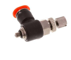 Flow Control Silencer Meter-In Elbow 4 mm - M3 Brass/PBT