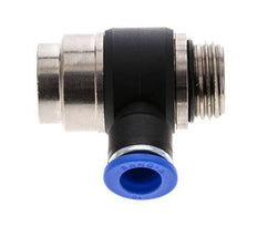 Flow Control Silencer Meter-Out Elbow 10 mm - G1/2'' Brass/PA 66 Slotted Screw