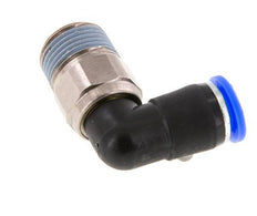 8mm & R3/8'' Elbow Swivel Joint Push-In-Male Threads Nickel-Plated Brass/PBT NBR Rotatable