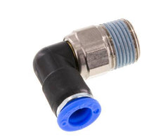 8mm & R3/8'' Elbow Swivel Joint Push-In-Male Threads Nickel-Plated Brass/PBT NBR Rotatable