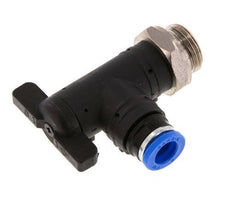 2-Way Elbow Ball Valve 8 mm - G3/8'' Plastic/Brass