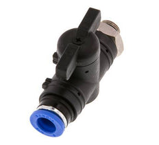 2-Way Straight Ball Valve 8 mm - G1/8'' Plastic/Brass