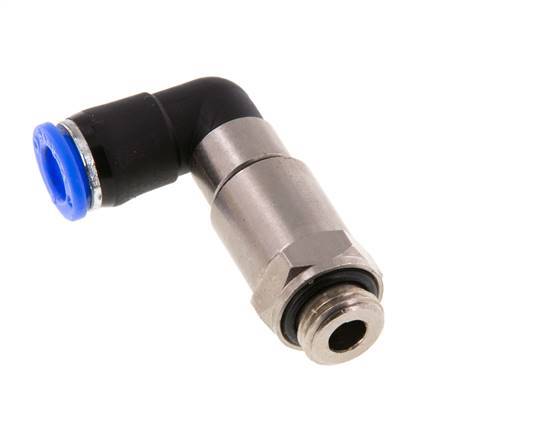 8mm & G1/4'' Elbow Quick Swivel Joint Push-In-Male Threads Nickel-Plated Brass/PBT NBR Rotatable