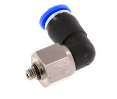 6mm & M5 Elbow Swivel Joint Push-In-Male Threads Nickel-Plated Brass/PBT NBR Rotatable