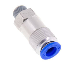 Push-In Check Valve 12mm & R3/8'' Male Aluminum 0.2-10bar (3-145psi) Thread-Hose