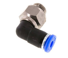 4mm & G1/8'' Elbow Swivel Joint Push-In-Male Threads Nickel-Plated Brass/PBT NBR Rotatable