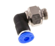 4mm & G1/8'' Elbow Swivel Joint Push-In-Male Threads Nickel-Plated Brass/PBT NBR Rotatable