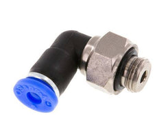 4mm & G1/8'' Elbow Swivel Joint Push-In-Male Threads Nickel-Plated Brass/PBT NBR Rotatable