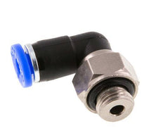 4mm & G1/8'' Elbow Swivel Joint Push-In-Male Threads Nickel-Plated Brass/PBT NBR Rotatable